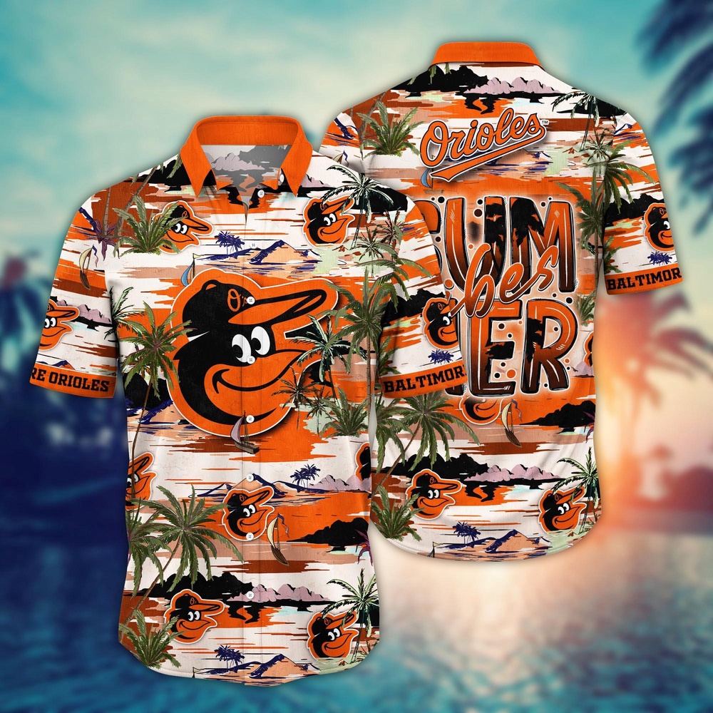 MLB Baltimore Orioles Hawaiian Shirt Flower Grand Slam in Hawaiianan Flair For Fans