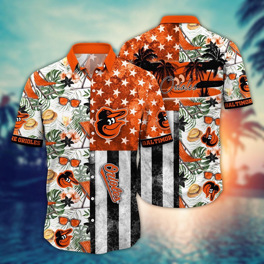 MLB Baltimore Orioles Hawaiian Shirt Flower Home Run Threads For Fans