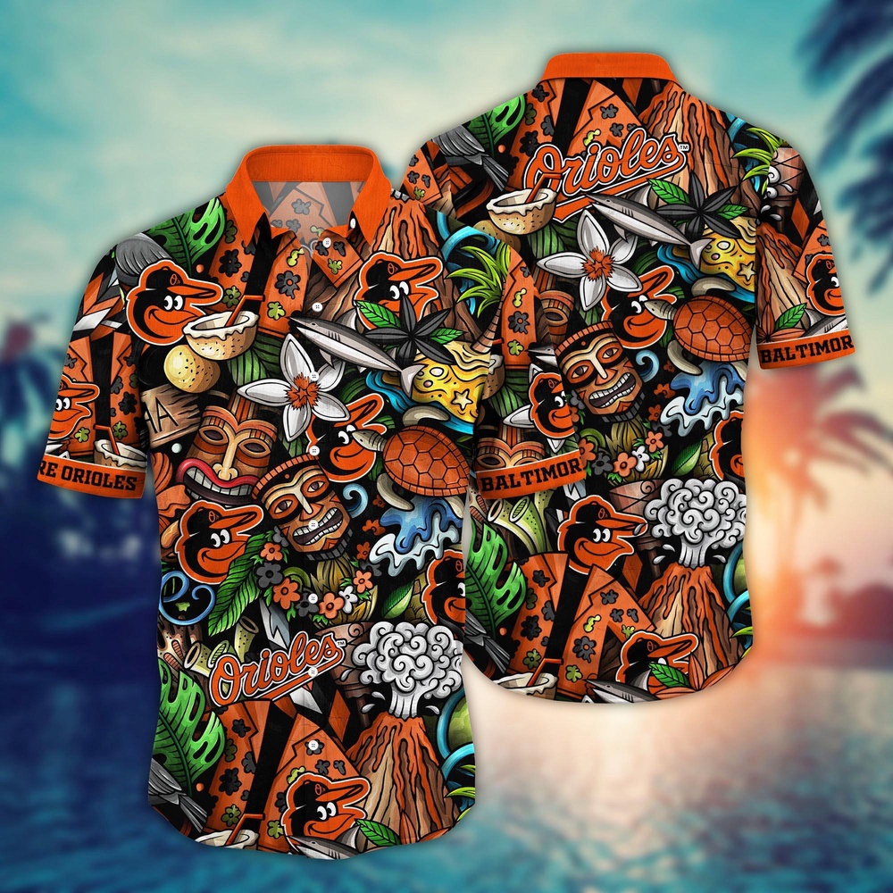 MLB Baltimore Orioles Hawaiian Shirt Flower Strike A Style Statement For Fans