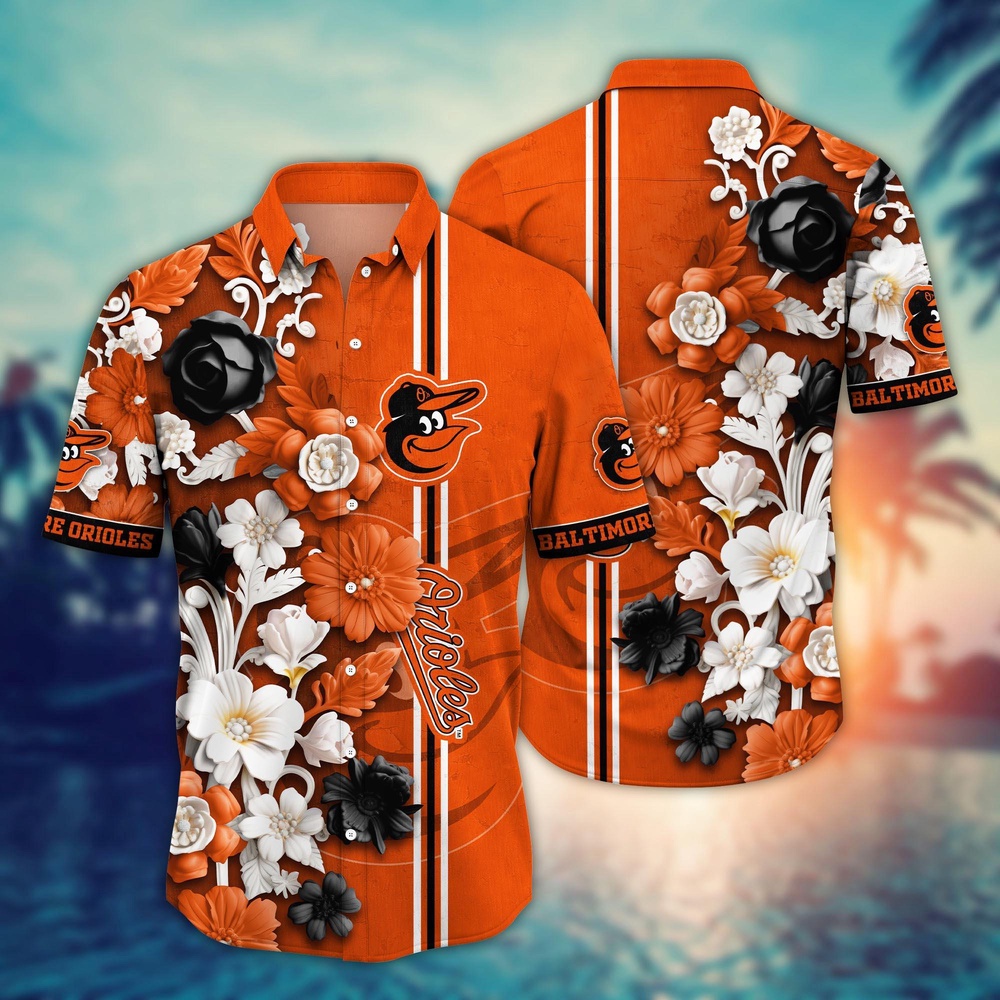 MLB Baltimore Orioles Hawaiian Shirt MLB Luau League Looks For Sport Fan