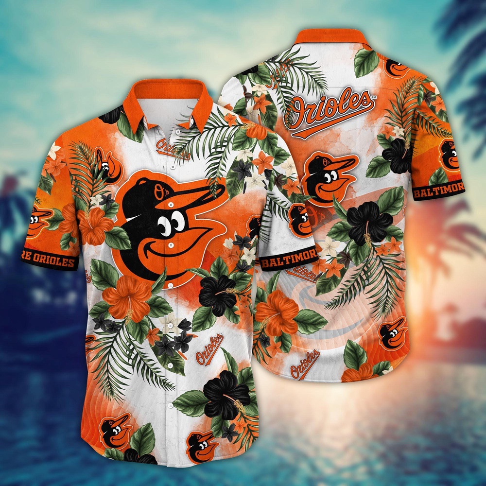 MLB Baltimore Orioles Hawaiian Shirt Pitch Perfect Bloom Gift For Fans