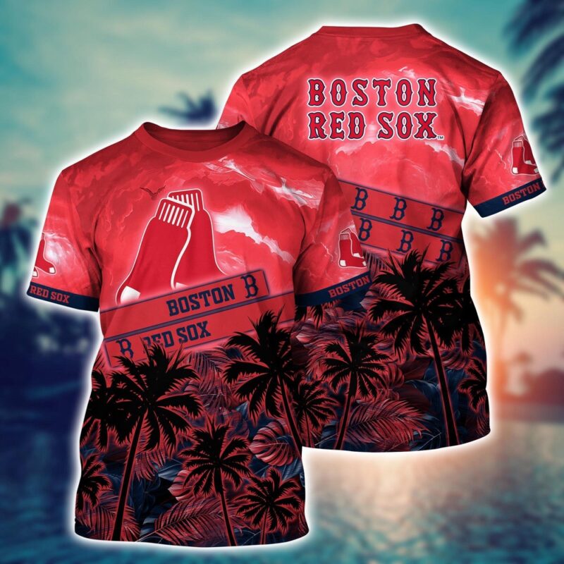 MLB Boston Red Sox 3D T-Shirt Chic Baseball Layers For Fans Baseball