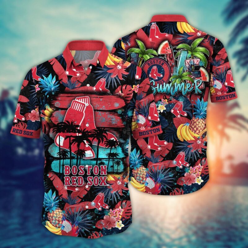 MLB Boston Red Sox Hawaiian Shirt Pitch Perfect Style For Sports Fans