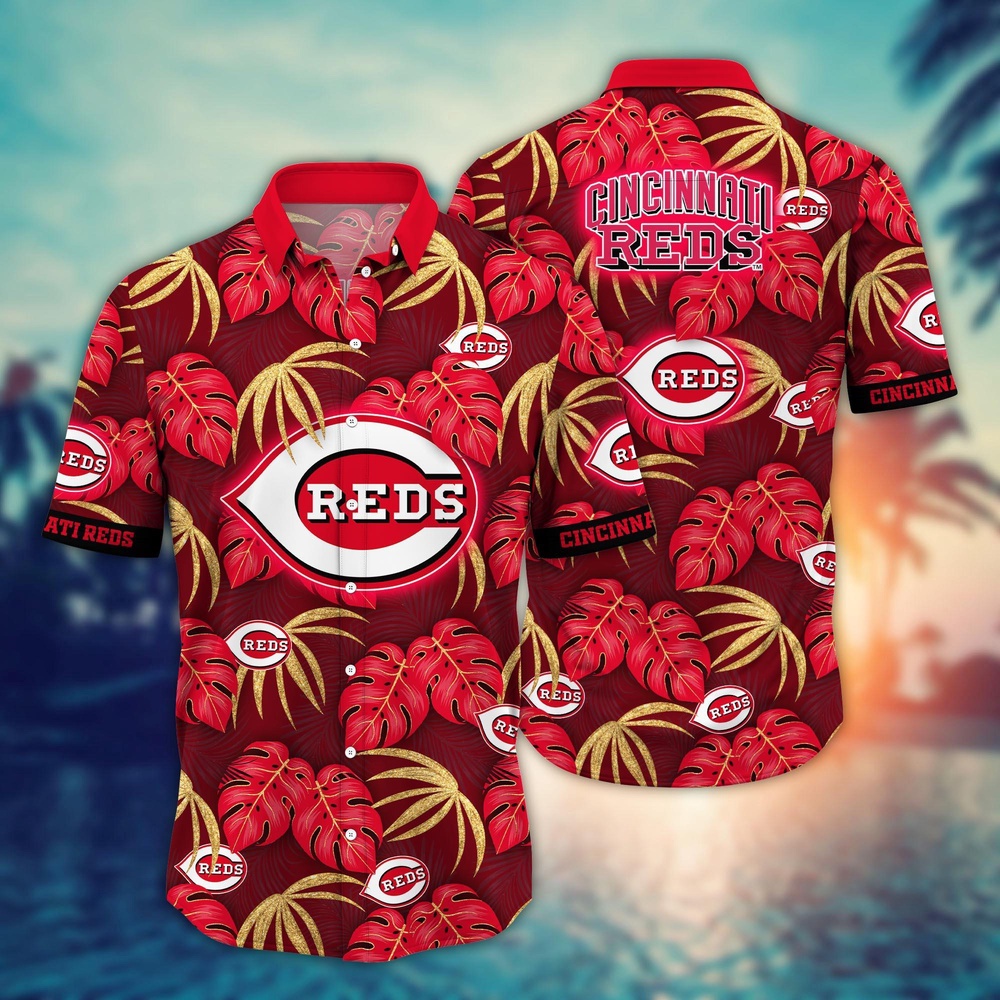 MLB CIncInnati Reds Hawaiian Shirt Floral Symphony Gift For Fans