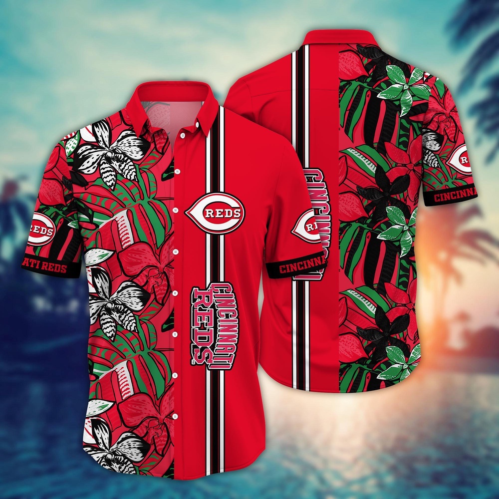 MLB CIncInnati Reds Hawaiian Shirt Summer Swirl Gift For Fans