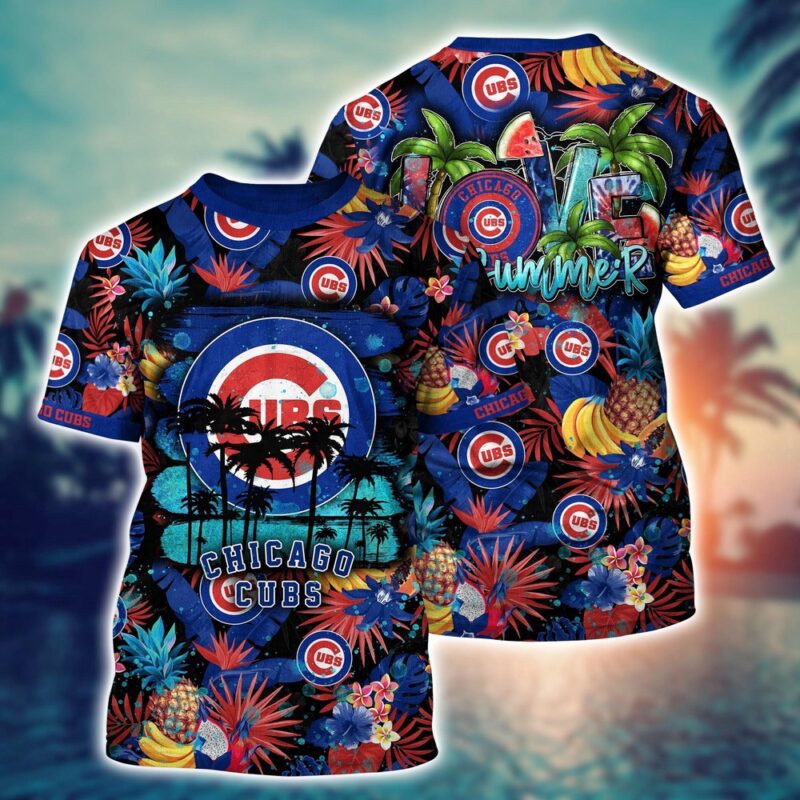 MLB Chicago Cubs 3D T-Shirt Adventure Vogue For Sports Enthusiasts