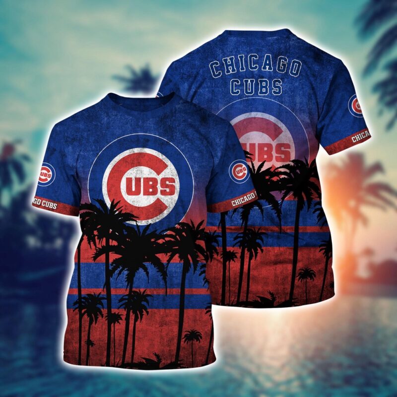 MLB Chicago Cubs 3D T-Shirt Casual Style For Fans Sports