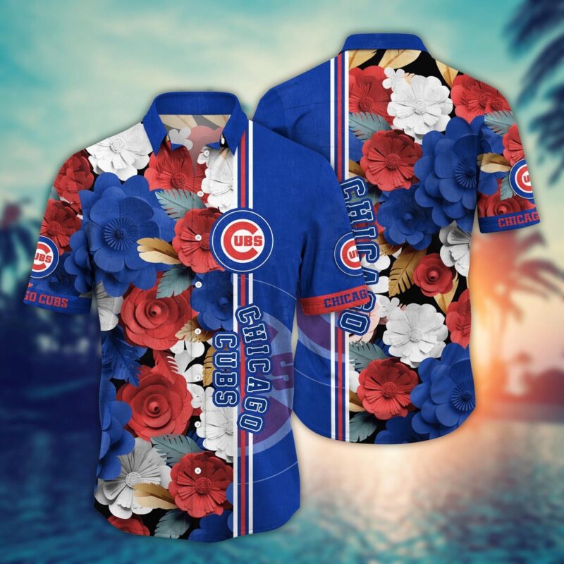 MLB Chicago Cubs Hawaiian Shirt Fashion Frenzy in Floral For Sport Fan
