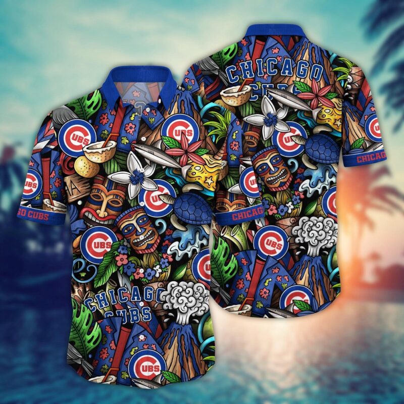 MLB Chicago Cubs Hawaiian Shirt Flower Strike A Style Statement For Fans
