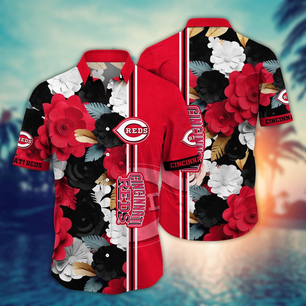 MLB Cincinnati Reds Hawaiian Shirt Fashion Frenzy in Floral For Sport Fan