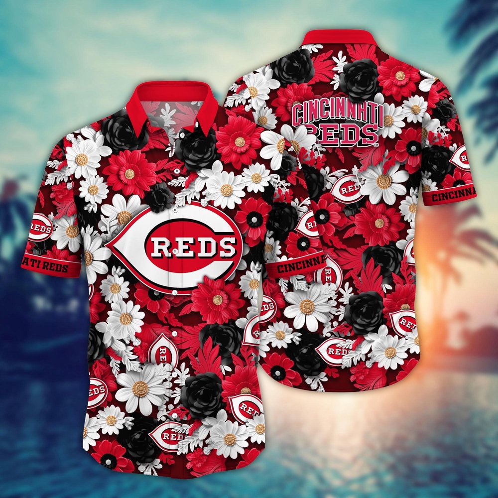 MLB Cincinnati Reds Hawaiian Shirt Flower Floral Fusion Fashion For Fans