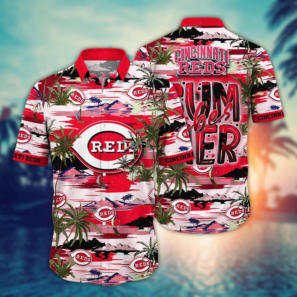 MLB Cincinnati Reds Hawaiian Shirt Flower Grand Slam in Hawaiianan Flair For Fans