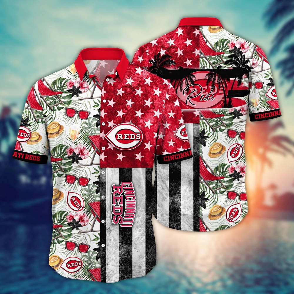 MLB Cincinnati Reds Hawaiian Shirt Flower Home Run Threads For Fans