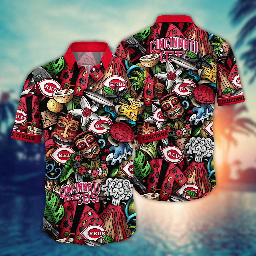 MLB Cincinnati Reds Hawaiian Shirt Flower Strike A Style Statement For Fans