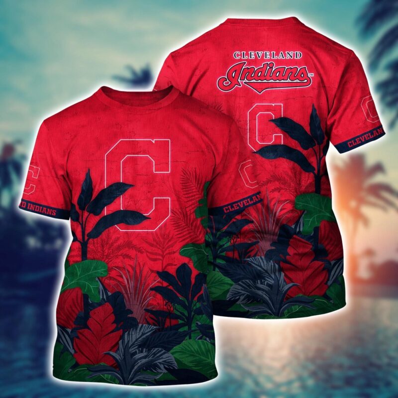 MLB Cleveland Indians 3D T-Shirt Trending Summer For Fans Baseball