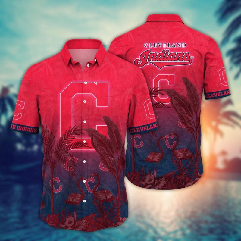 MLB Cleveland Indians Hawaiian Shirt Chase the Sunset Gift For Fans