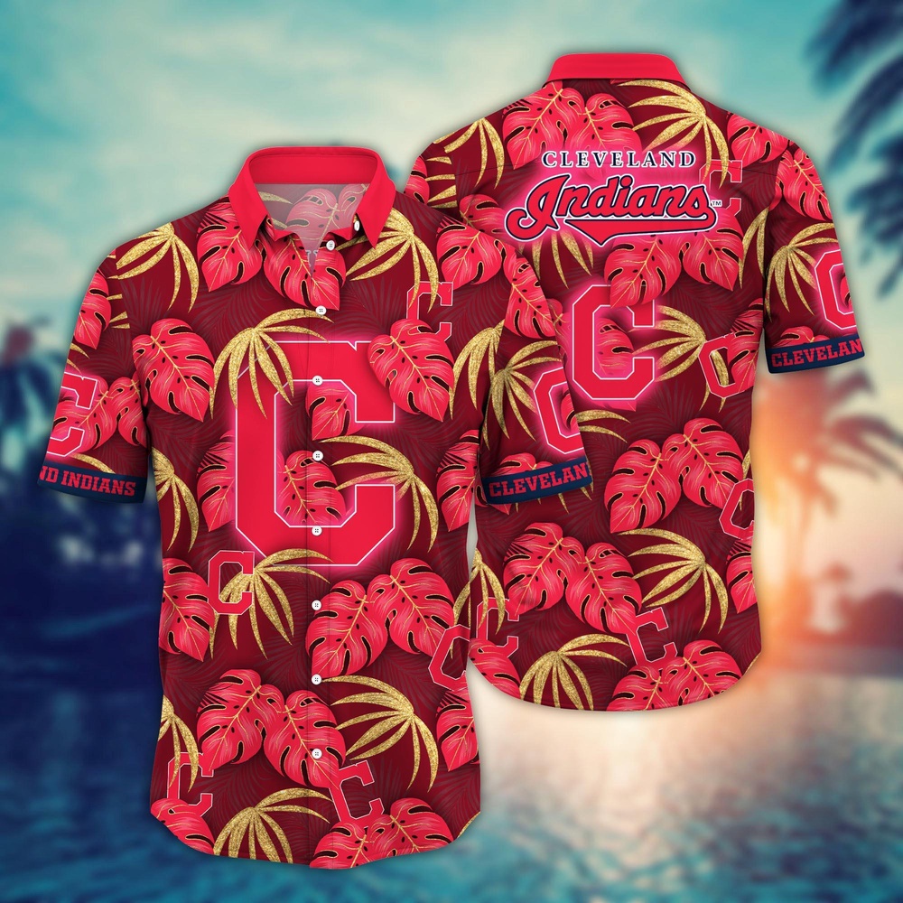 MLB Cleveland Indians Hawaiian Shirt Floral Symphony Gift For Fans