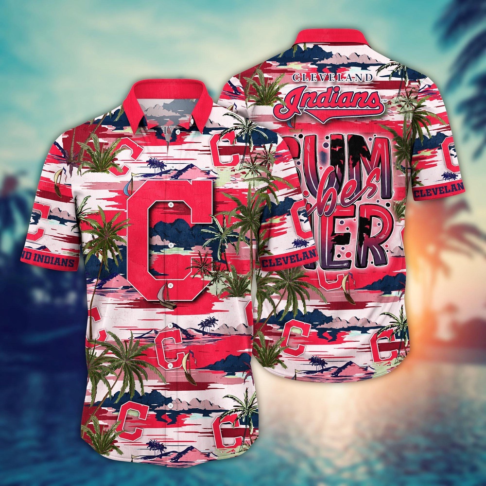 MLB Cleveland Indians Hawaiian Shirt Flower Grand Slam in Hawaiianan Flair For Fans