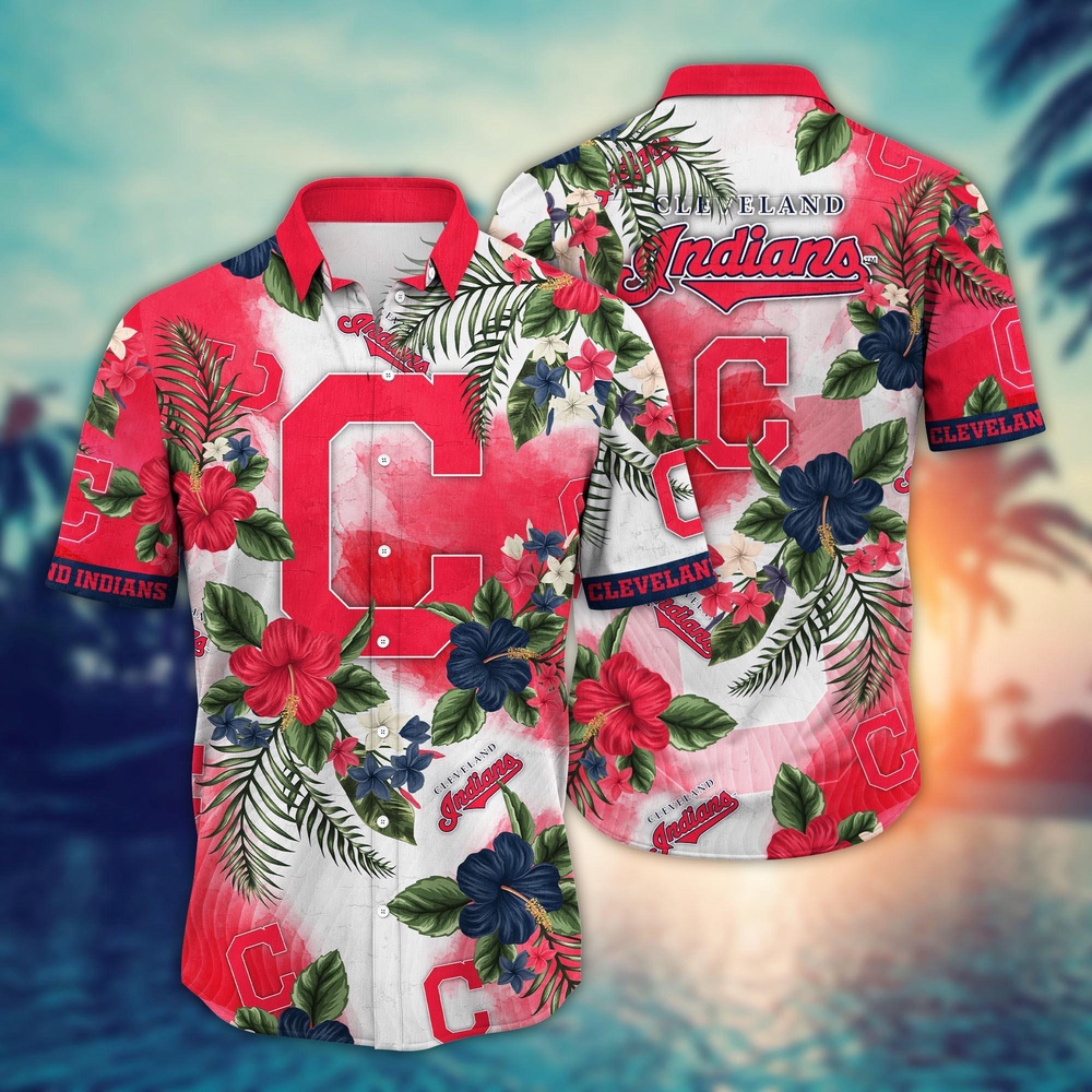 MLB Cleveland Indians Hawaiian Shirt Pitch Perfect Bloom Gift For Fans