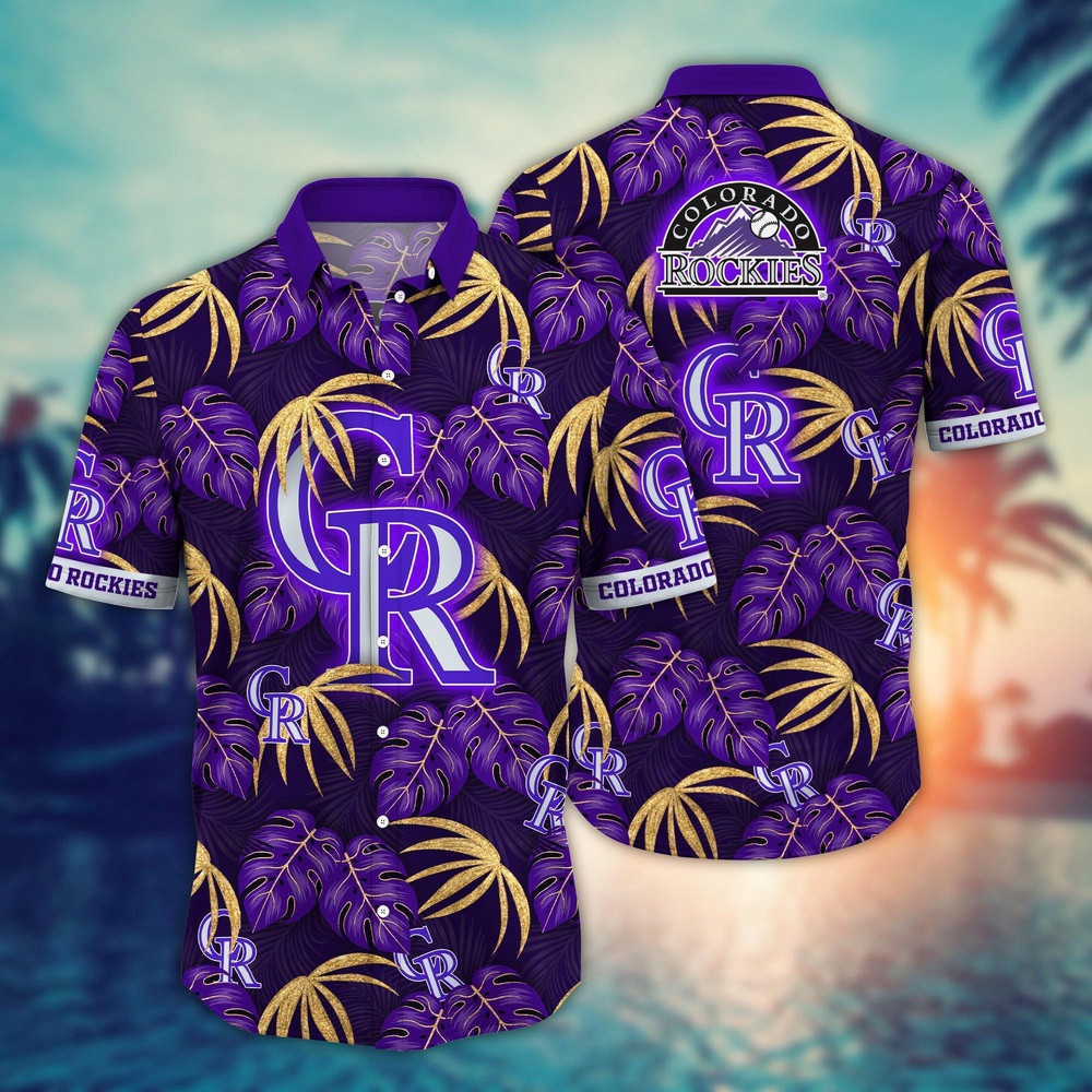 MLB Colorado Rockies Hawaiian Shirt Floral Symphony Gift For Fans