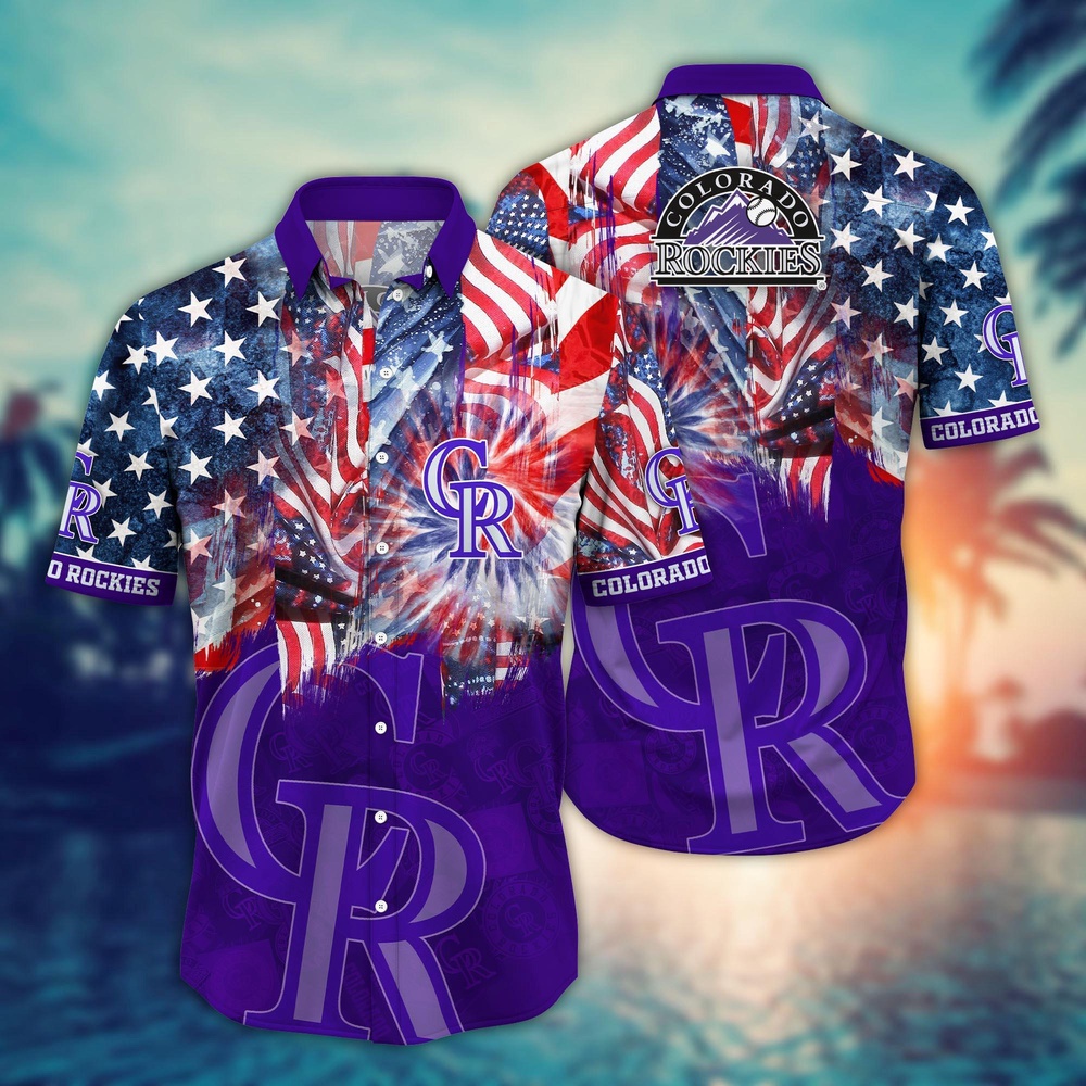 MLB Colorado Rockies Hawaiian Shirt Flower Game Day Aloha MLB Style For Fans