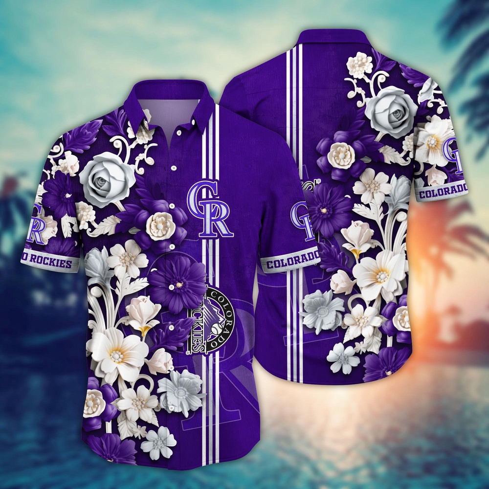 MLB Colorado Rockies Hawaiian Shirt MLB Luau League Looks For Sport Fan