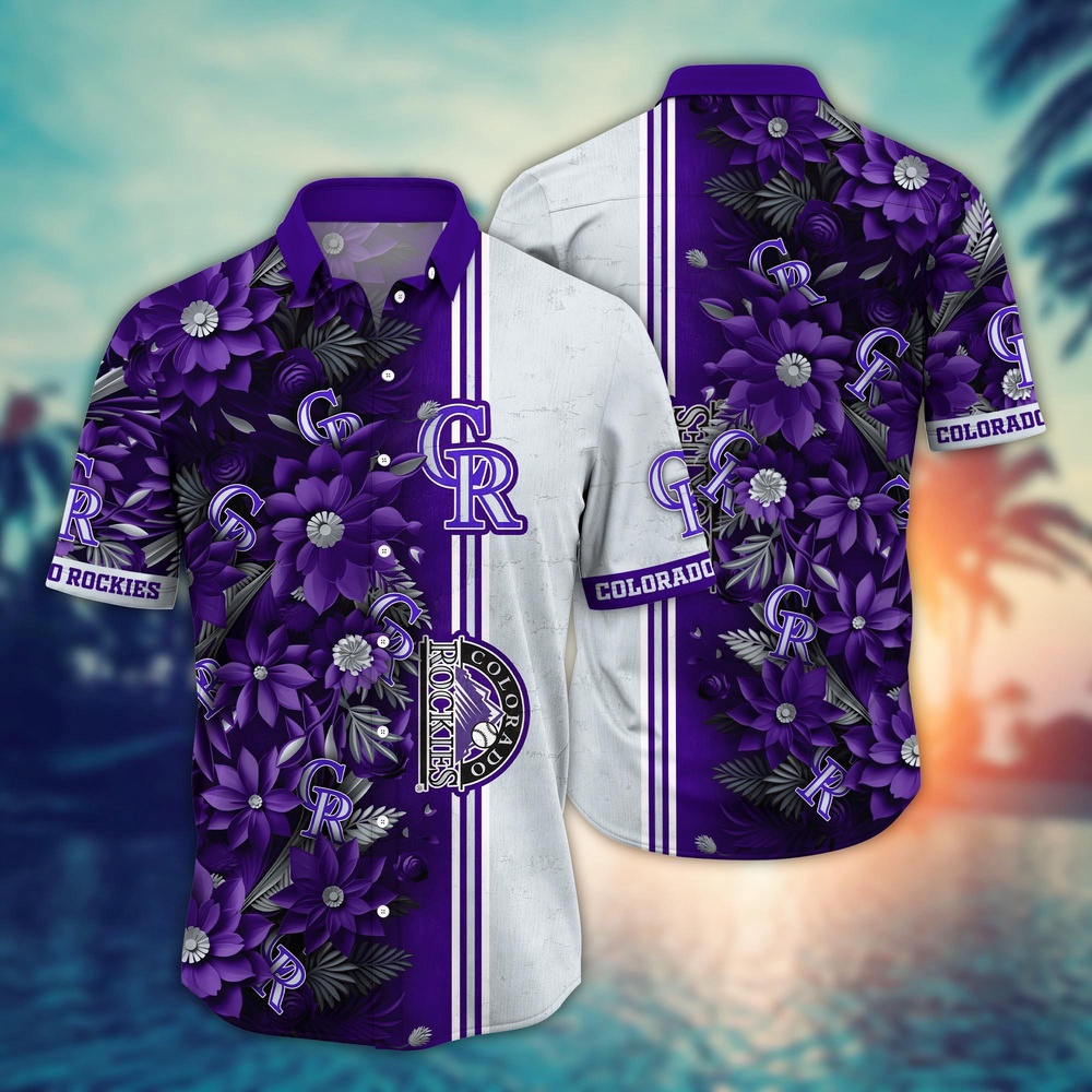 MLB Colorado Rockies Hawaiian Shirt Steal The Bases Steal The Show For Fans