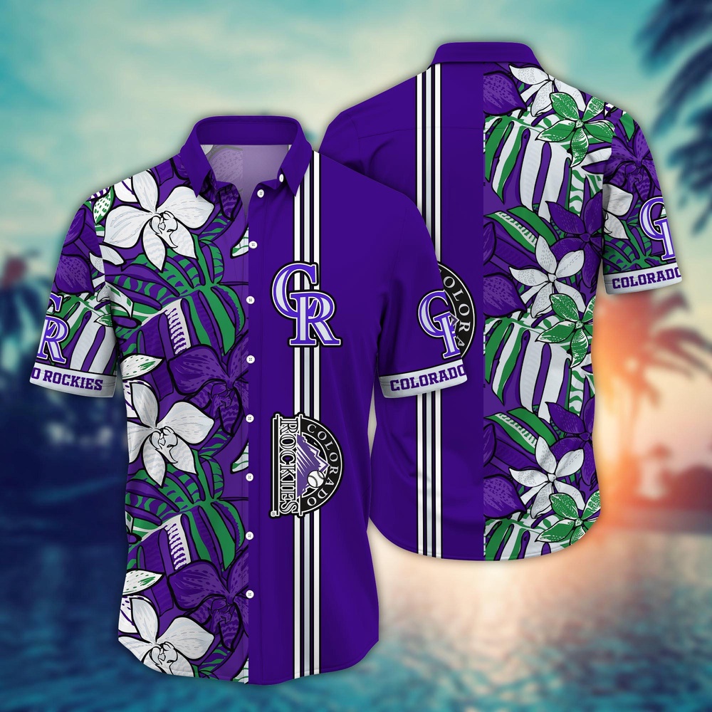 MLB Colorado Rockies Hawaiian Shirt Summer Swirl Gift For Fans