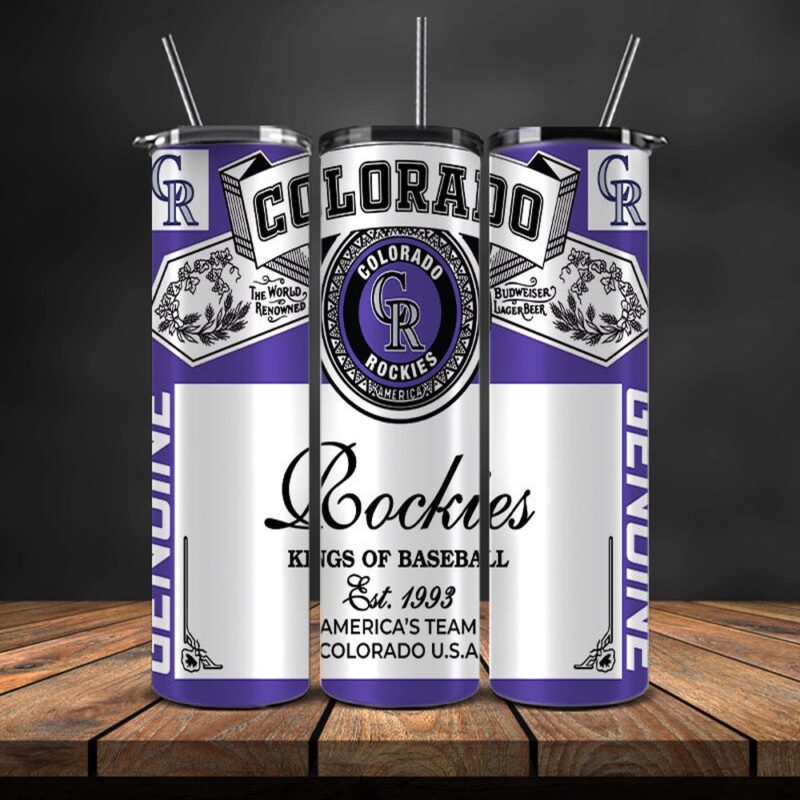 MLB Colorado Rockies Skinny Tumbler Beverage Blissful Victory