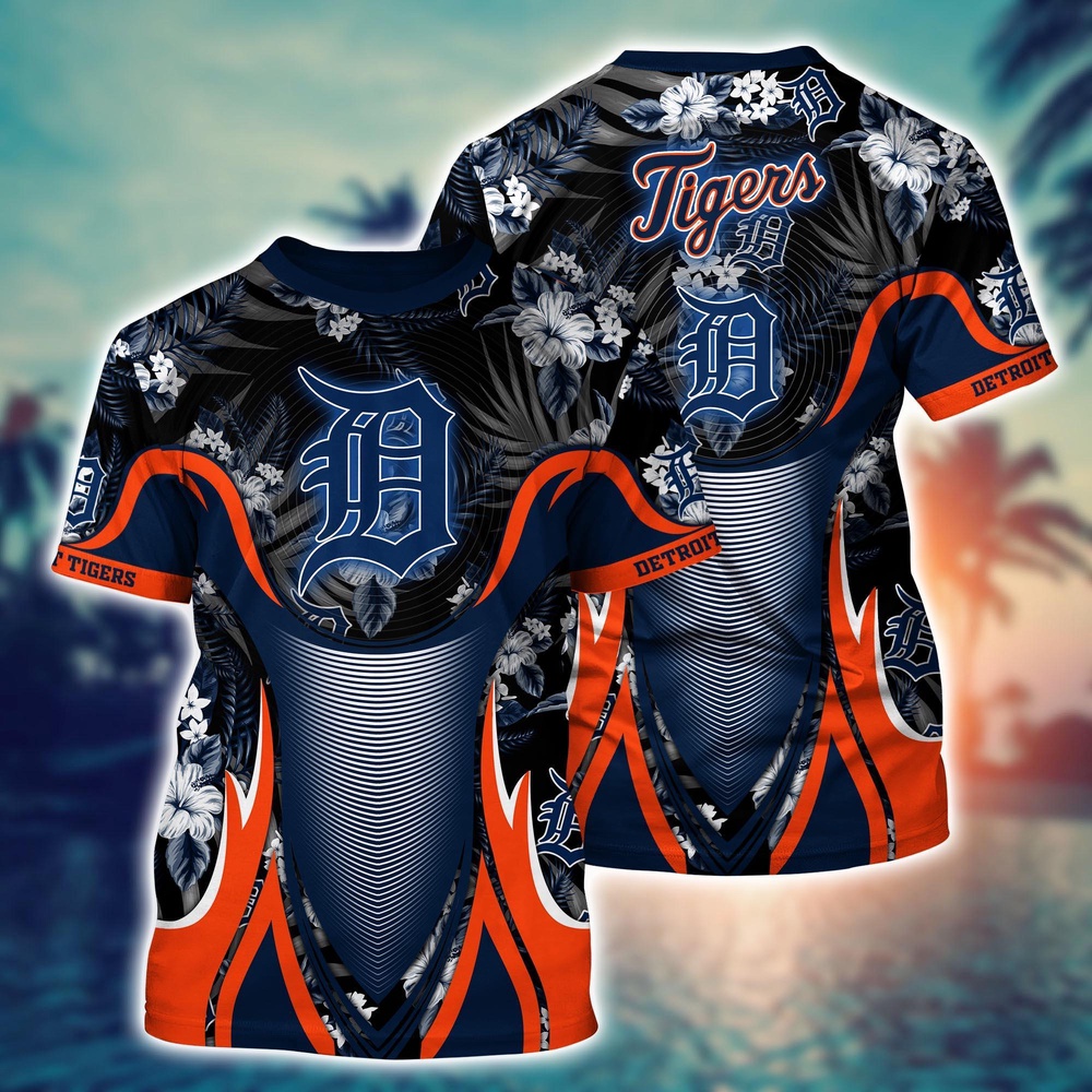 MLB Detroit Tigers 3D T-Shirt Champion Comfort For Fans Sports