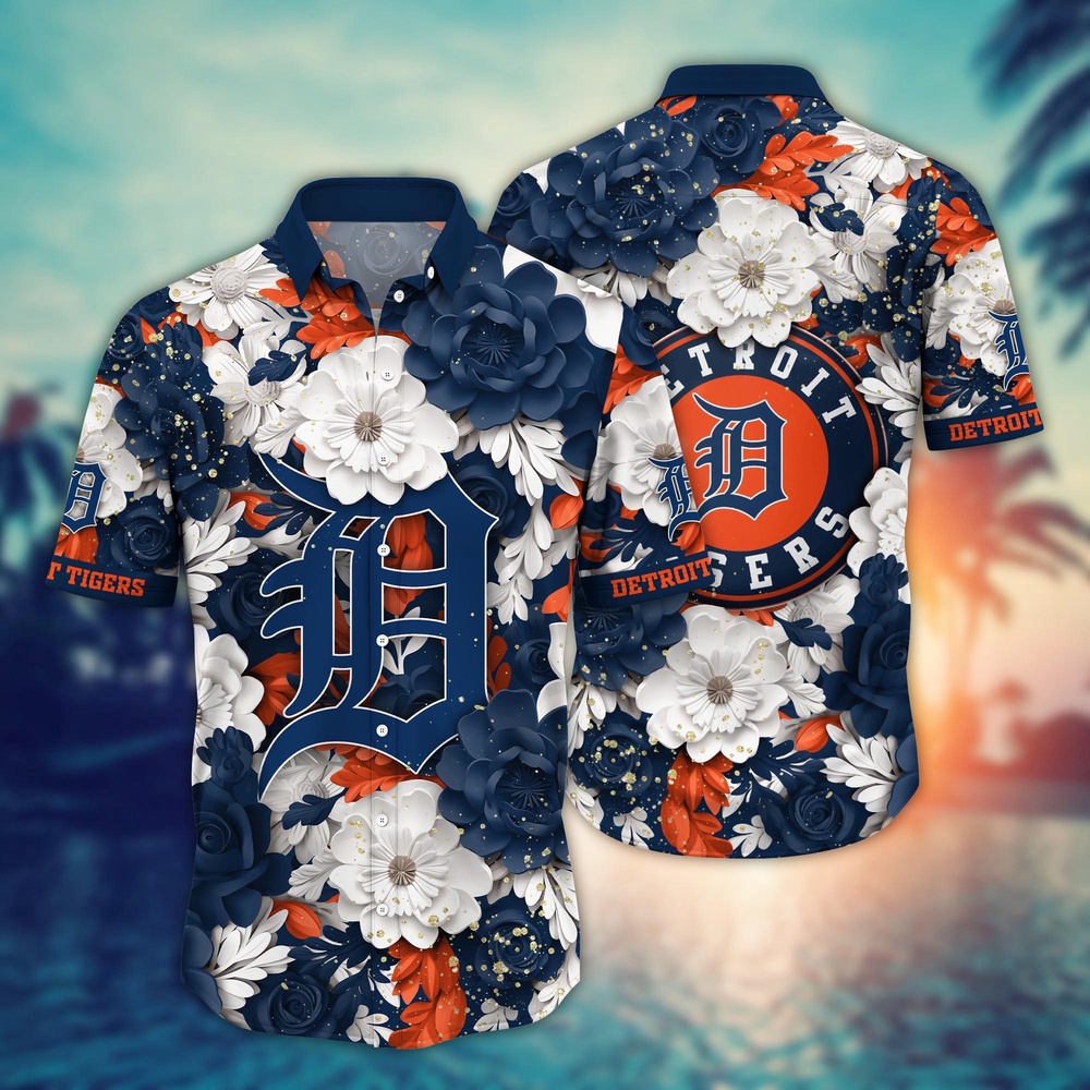 MLB Detroit Tigers Hawaiian Shirt Aloha Spirit At Every Base For Sport Fan