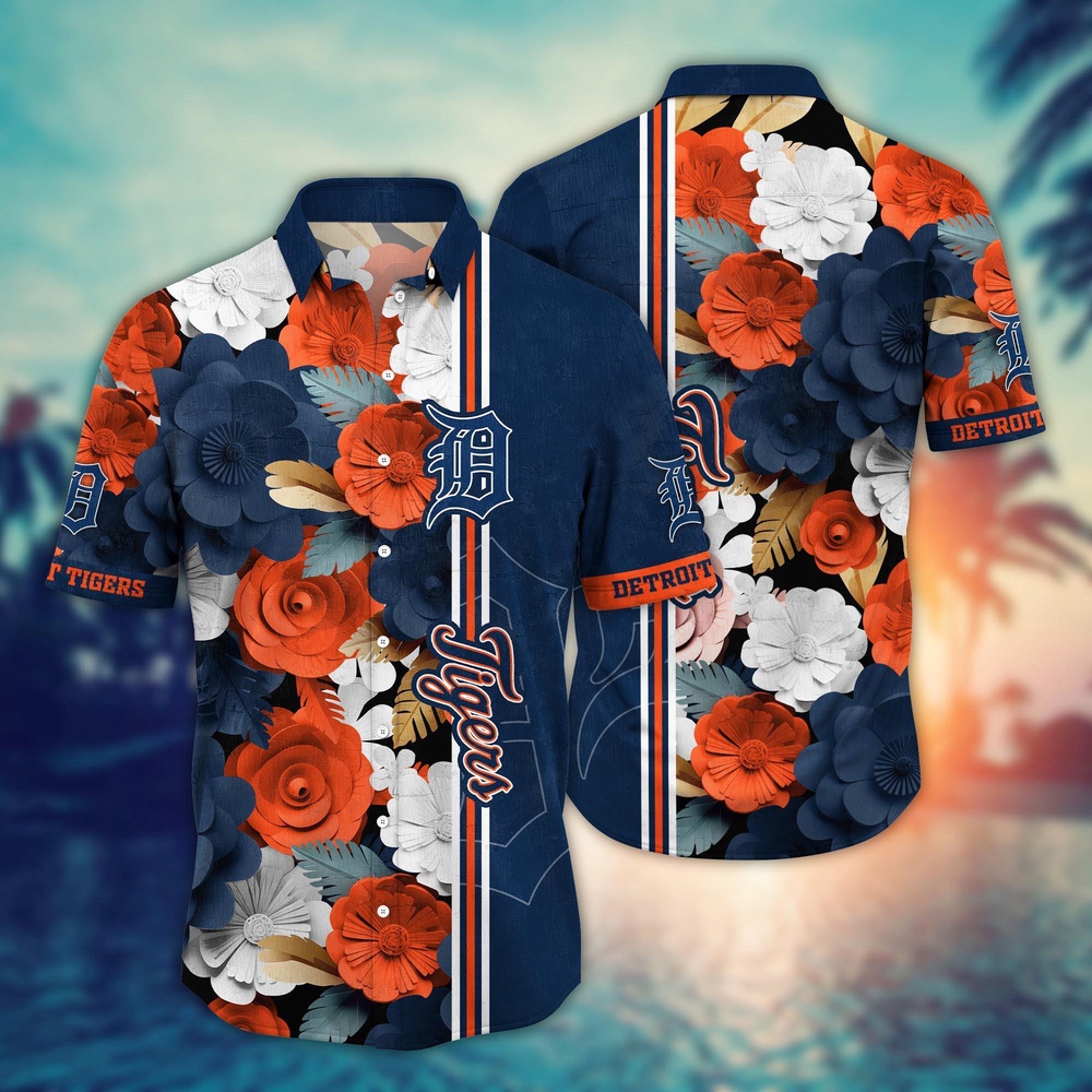 MLB Detroit Tigers Hawaiian Shirt Fashion Frenzy in Floral For Sport Fan