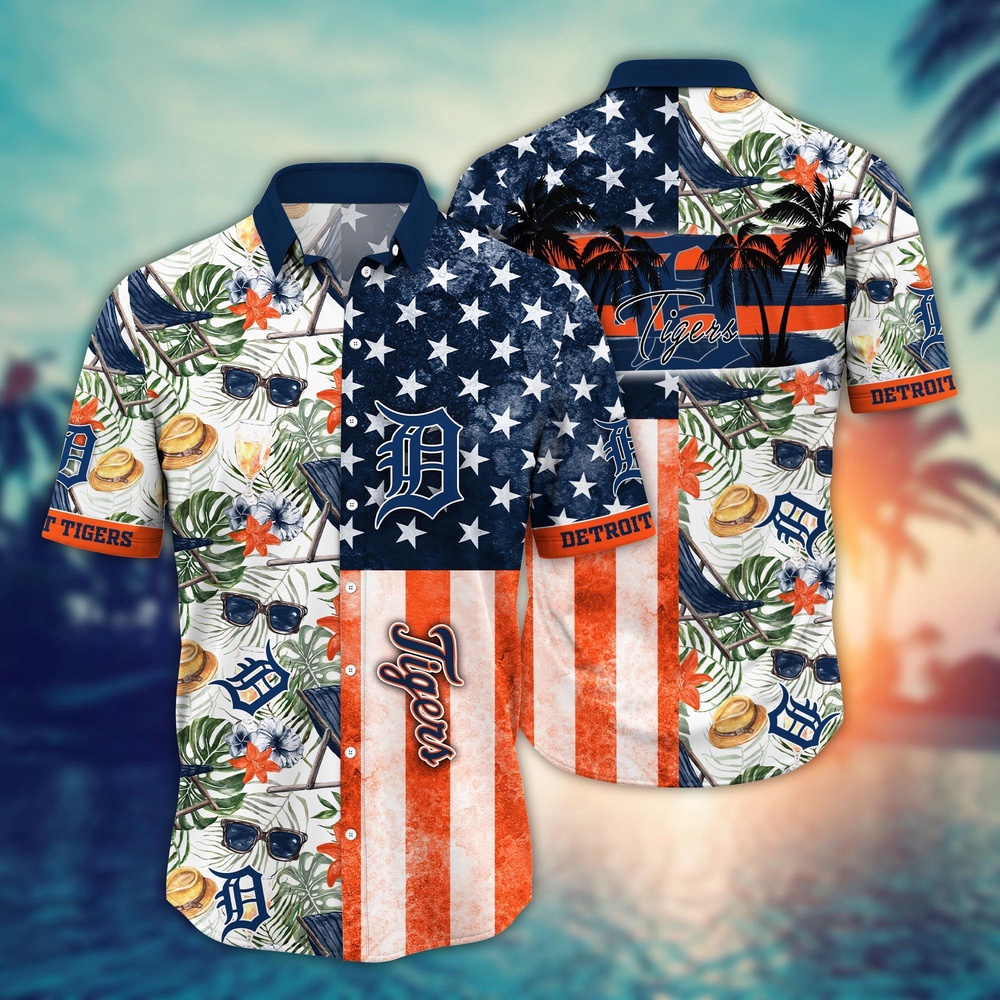 MLB Detroit Tigers Hawaiian Shirt Flower Home Run Threads For Fans