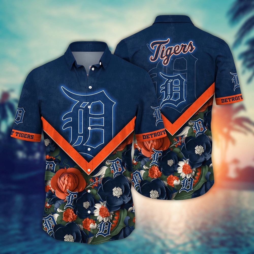 MLB Detroit Tigers Hawaiian Shirt Summer Swing For Sport Fan