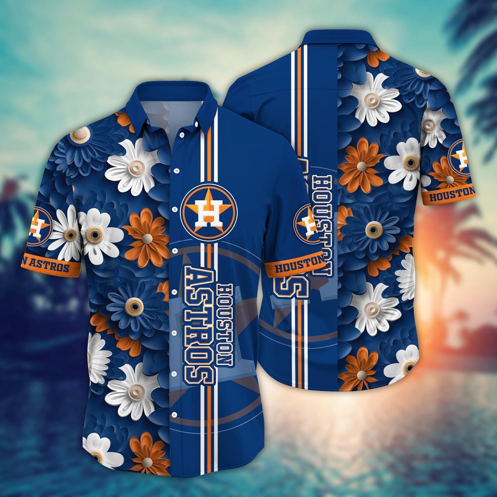 MLB Houston Astros Hawaiian Shirt Floral Finesse For Sports Fans