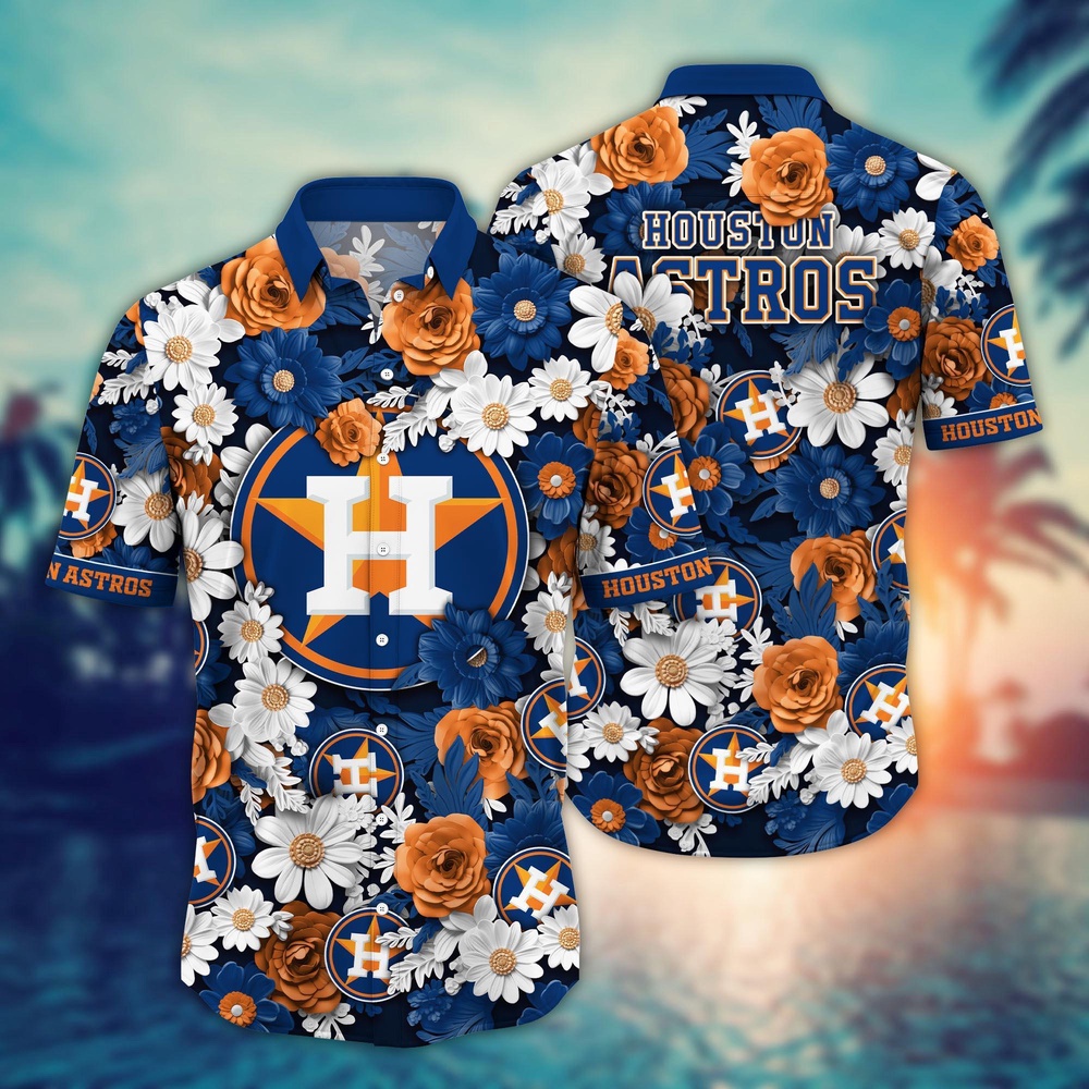 MLB Houston Astros Hawaiian Shirt Flower Floral Fusion Fashion For Fans