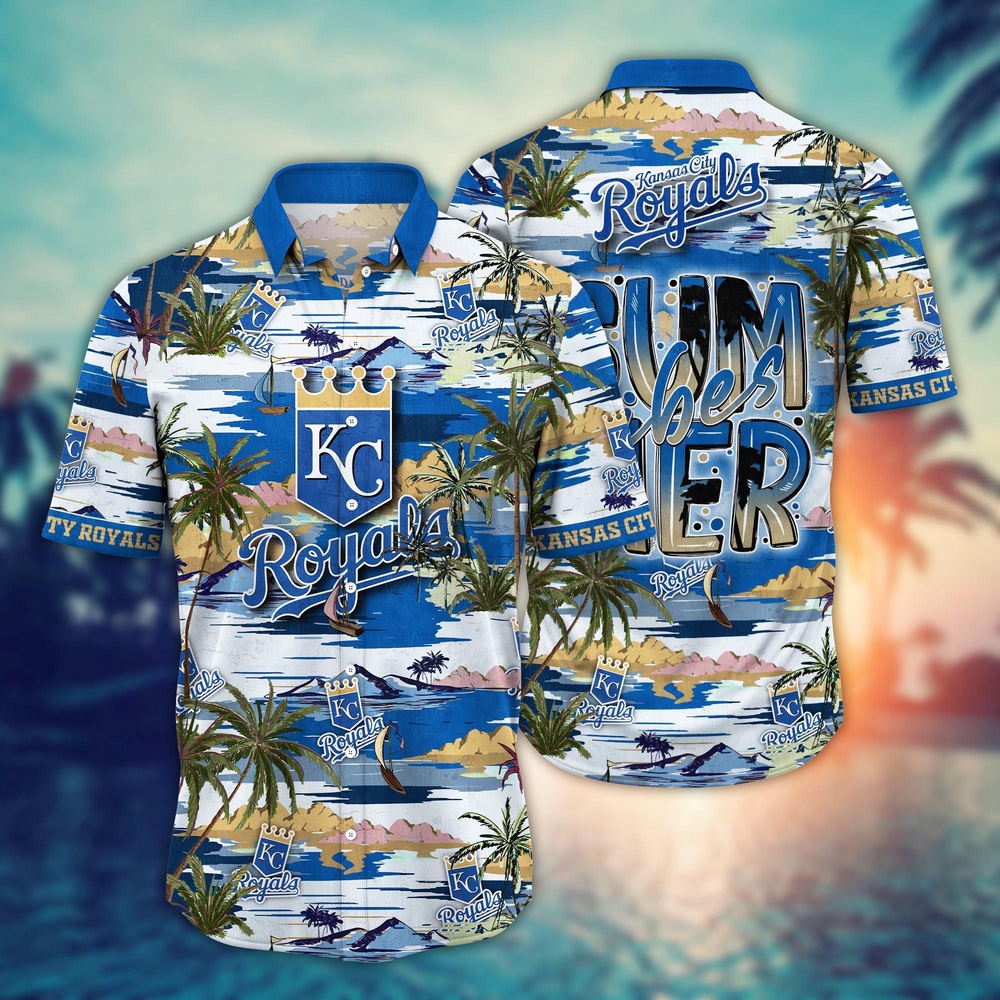 MLB Kansas City Royals Hawaiian Shirt Flower Grand Slam in Hawaiianan Flair For Fans