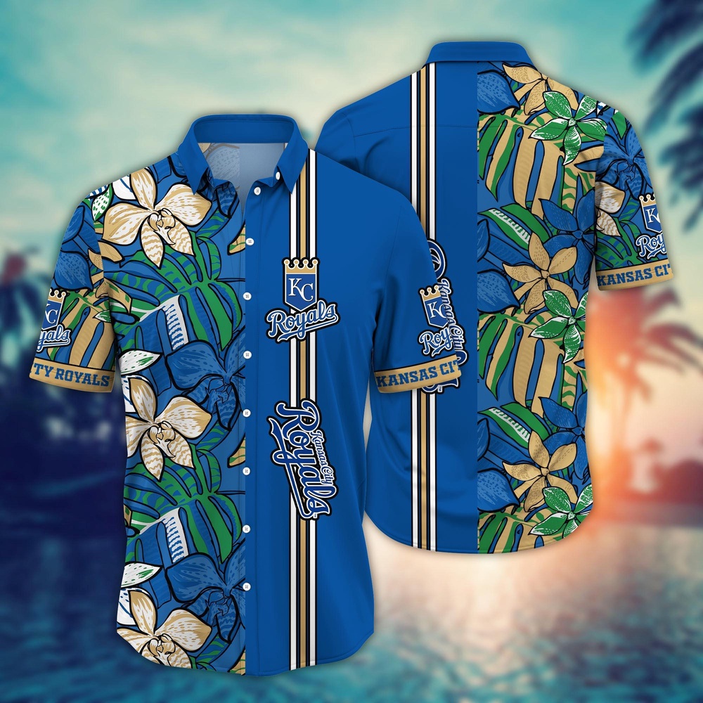 MLB Kansas City Royals Hawaiian Shirt Summer Swirl Gift For Fans