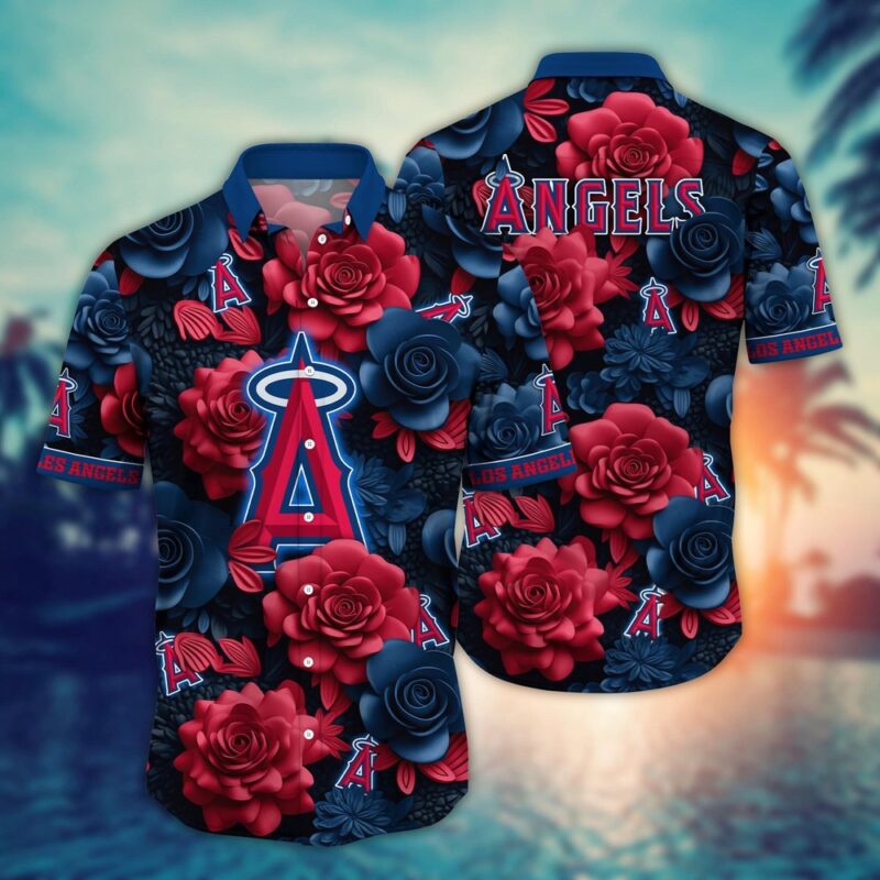 MLB Los Angeles Angels Hawaiian Shirt Flower Aloha Style Unleashed For Fans