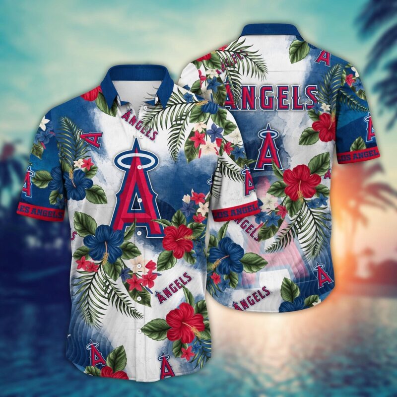 MLB Los Angeles Angels Hawaiian Shirt Pitch Perfect Bloom Gift For Fans