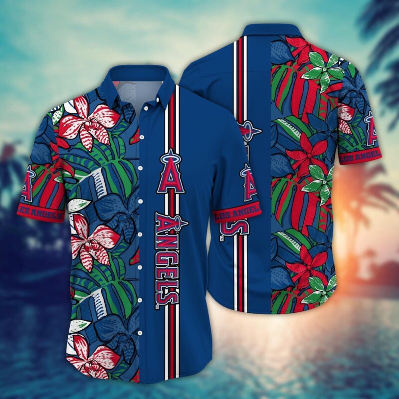 MLB Los Angeles Angels Hawaiian Shirt Summer Swirl Gift For Fans