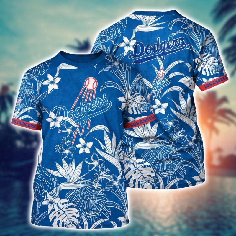 MLB Los Angeles Dodgers 3D T-Shirt Island Adventure For Sports Enthusiasts