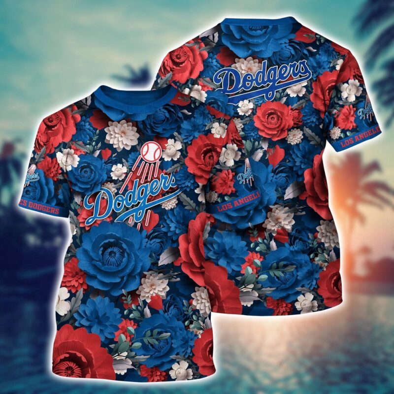 MLB Los Angeles Dodgers 3D T-Shirt Tropical Twist For Sports Enthusiasts