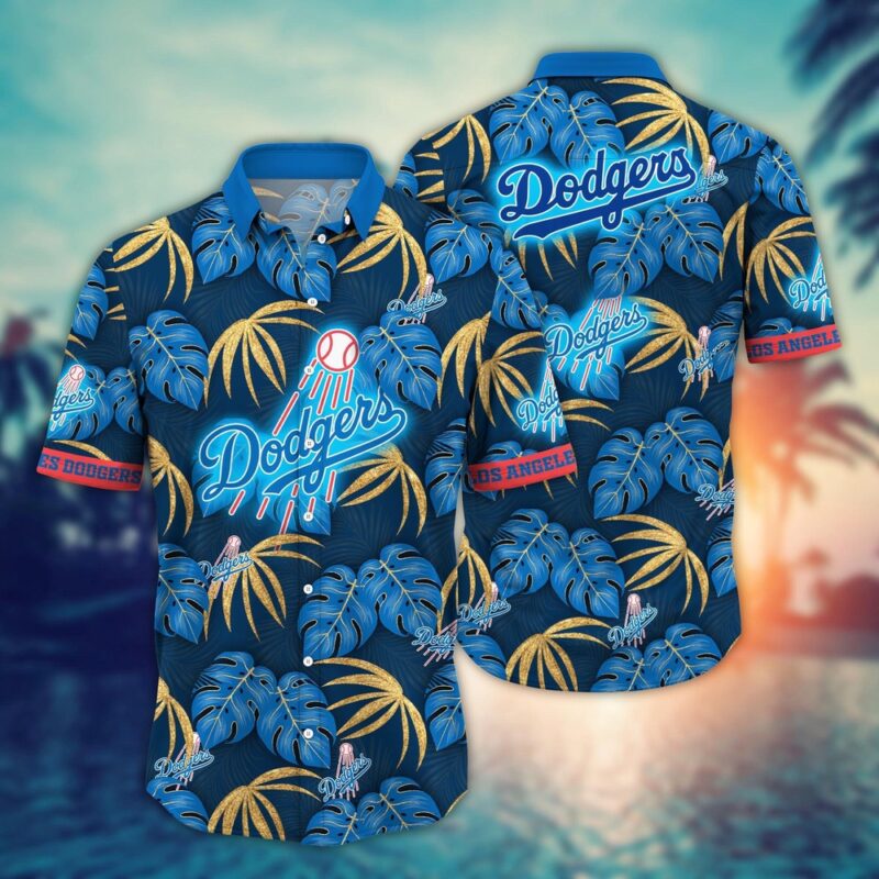 MLB Los Angeles Dodgers Hawaiian Shirt Floral Symphony Gift For Fans