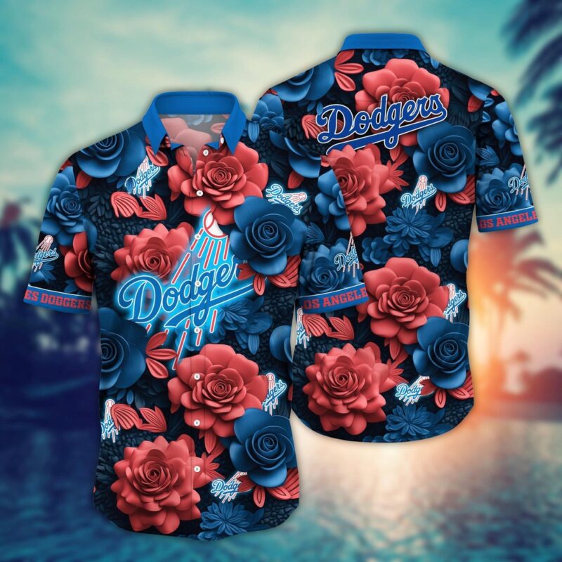 MLB Los Angeles Dodgers Hawaiian Shirt Flower Aloha Style Unleashed For Fans