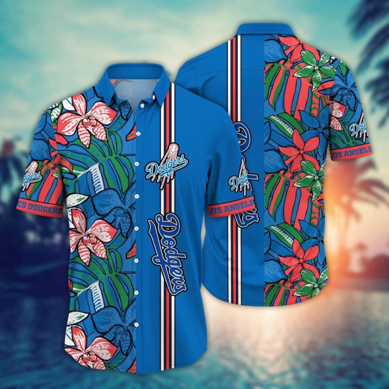 MLB Los Angeles Dodgers Hawaiian Shirt Summer Swirl Gift For Fans
