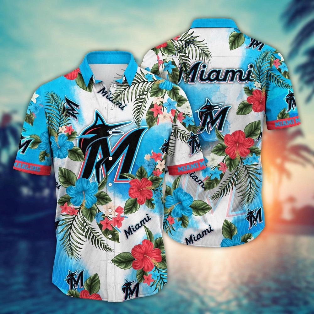 MLB Miami MarlIns Hawaiian Shirt Pitch Perfect Bloom Gift For Fans