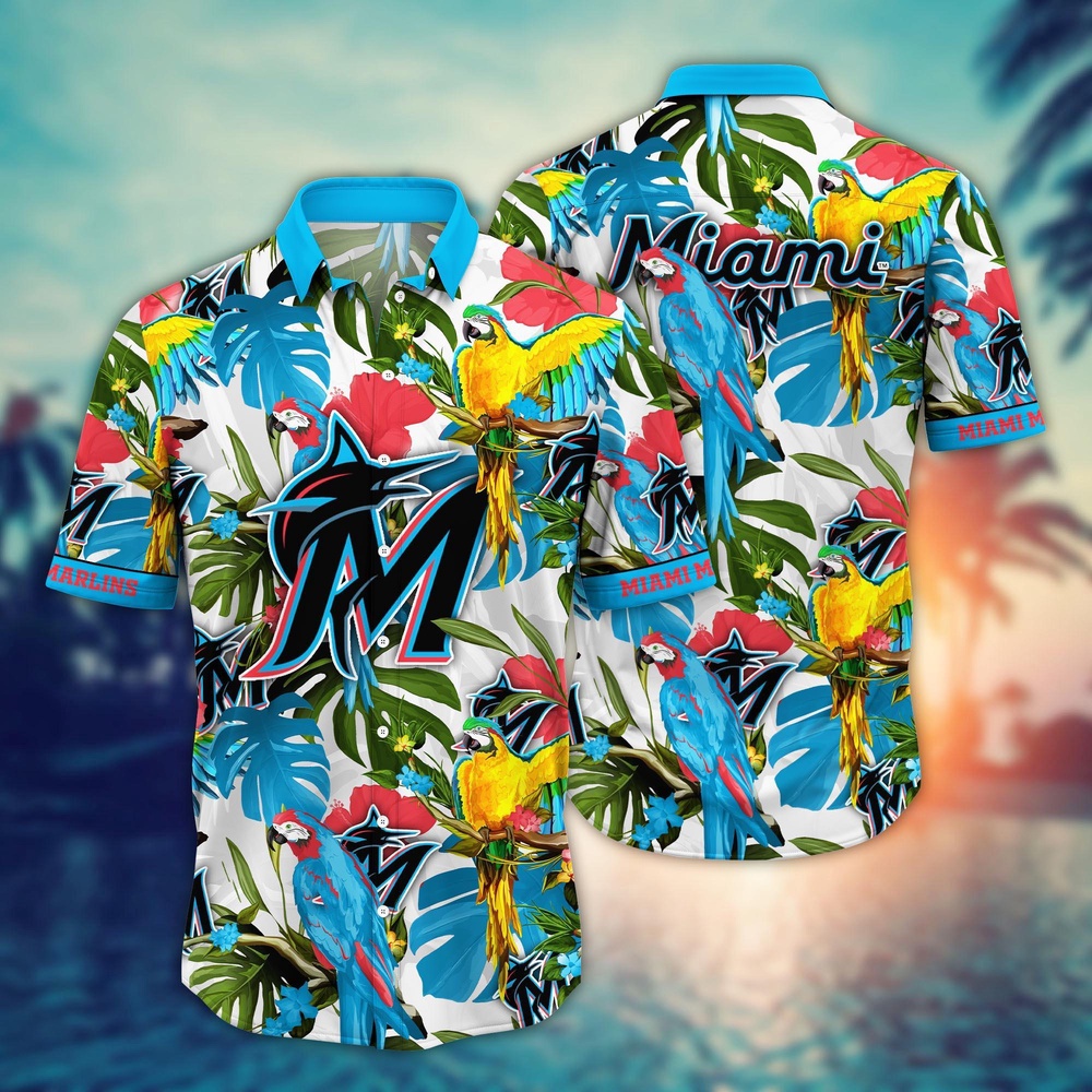 MLB Miami MarlIns Hawaiian Shirt Victory In Bloom Gift For Fans