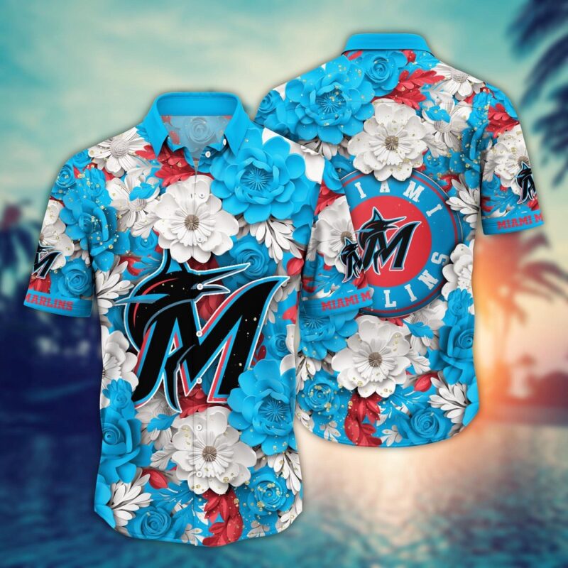 MLB Miami Marlins Hawaiian Shirt Aloha Spirit At Every Base For Sport Fan