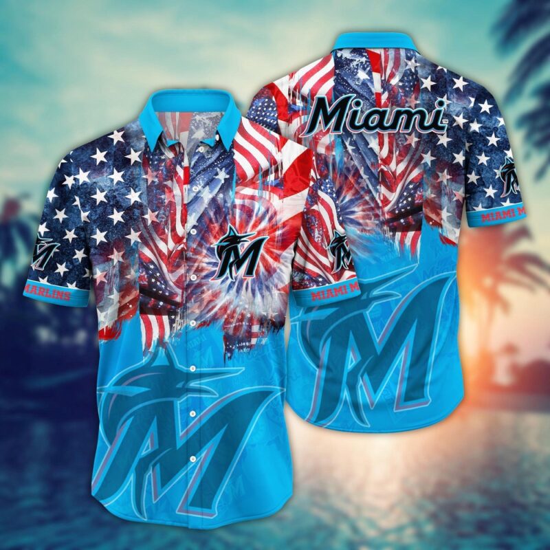 MLB Miami Marlins Hawaiian Shirt Flower Game Day Aloha MLB Style For Fans